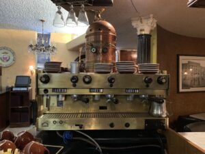 An old espresso machine